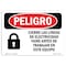 Signmission OSHA Danger, Lockout Electricity Air Lines Spanish, 24in X 18in Decal, OS-DS-D-1824-LS-1430 OS-DS-D-1824-LS-1430 - alternate 1
